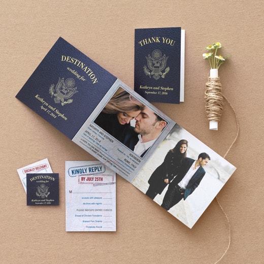 thiệp cưới passport